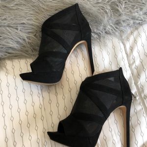 Mix No. 6 Black & Mesh Stiletto Heels